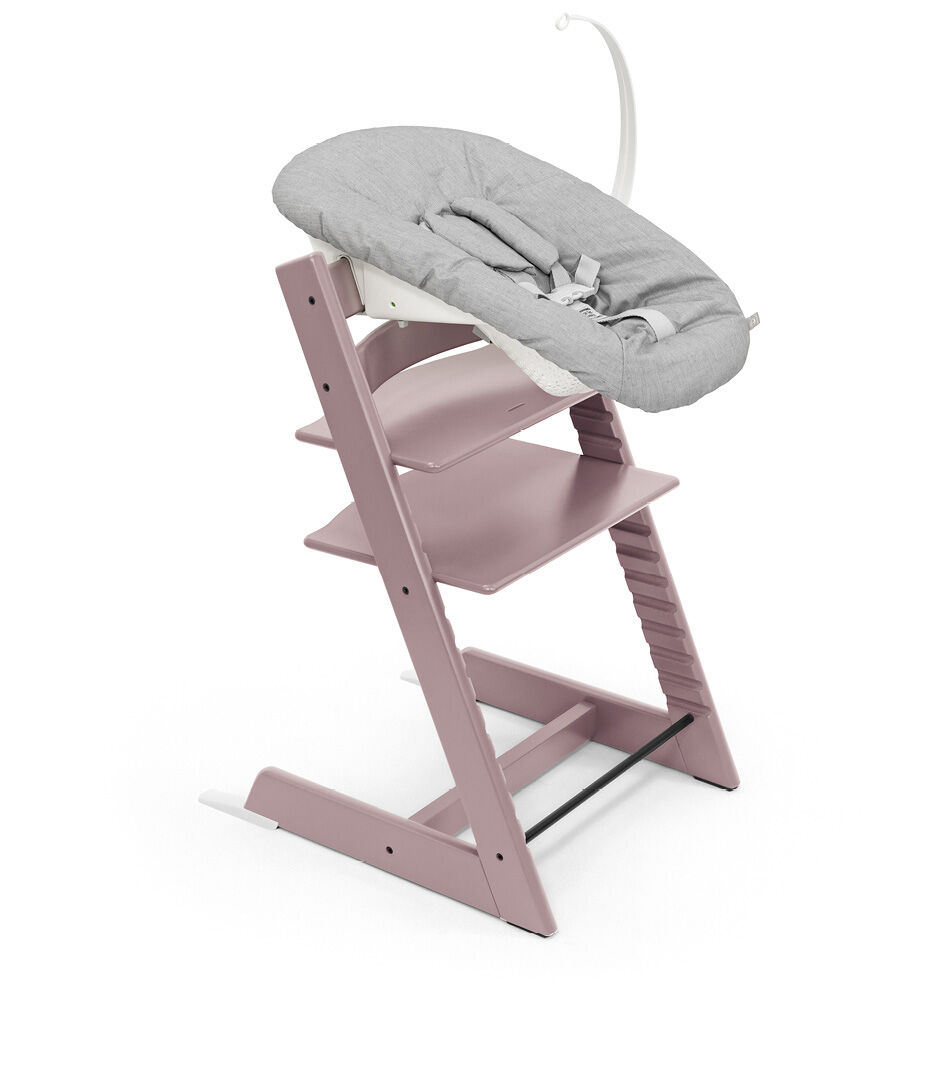 Tripp Trapp® chair Heather Mauve and Newborn Set with Grey Textile Set. galery image 7